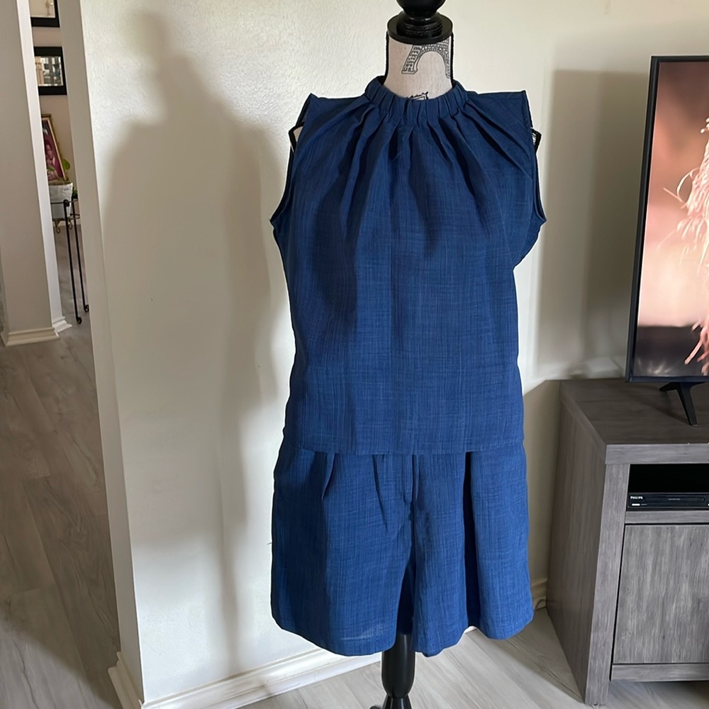 Cien Clothing Blue Short Set-Designed for effortless coordination & relaxed vibe